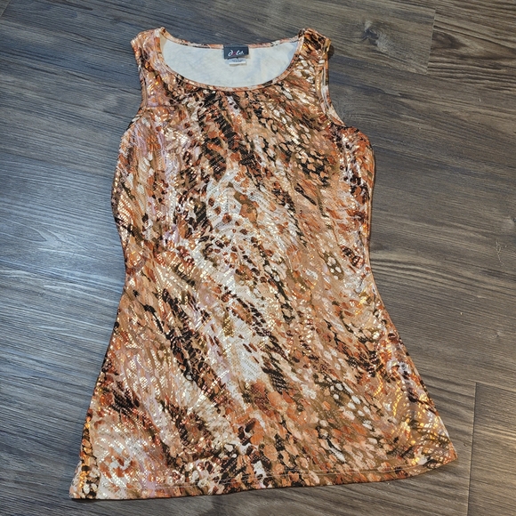 Dots Multicolor Animal Print Tank Top Size S Sleeveless Stretchy - Picture 1 of 4